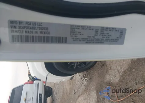 2020 Dodge Journey Se Value из США, поврежденный, VIN 3C4PDCAB2LT262033